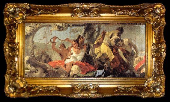 framed  Giovanni Battista Tiepolo The Scourge of the Serpents, ta009-2